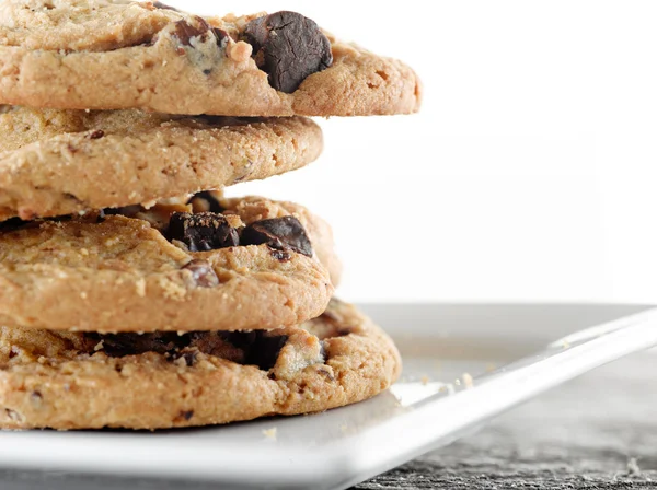 Chocolate chip cookies makro — Stockfoto