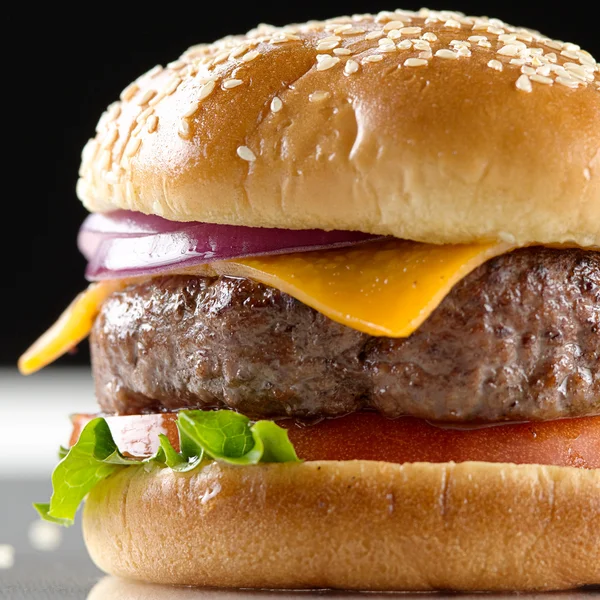 Cheeseburger μακροεντολή — Φωτογραφία Αρχείου