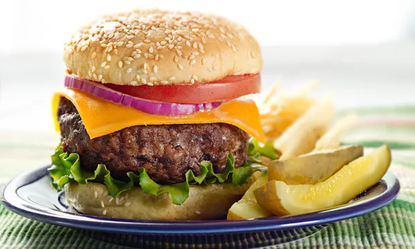 Posiłek hamburger — Zdjęcie stockowe