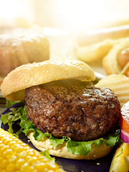Farinha de hambúrguer — Fotografia de Stock