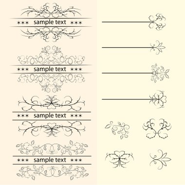 Flowers, design elements clipart