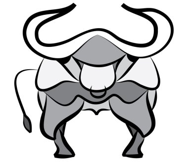 Black bull clipart