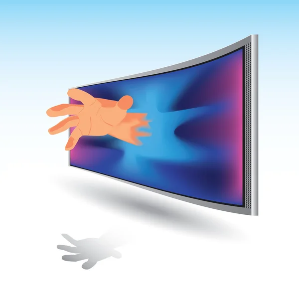 Imagen 3D, TV — Vector de stock