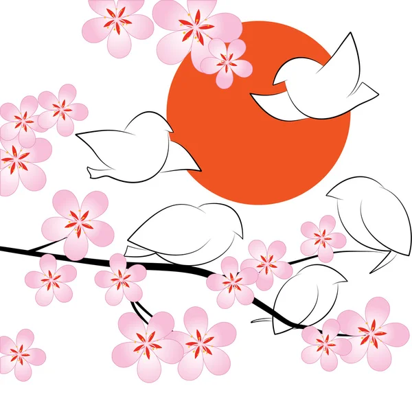 Sakura — Vettoriale Stock