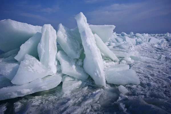Gelo no mar negro Fotografia De Stock