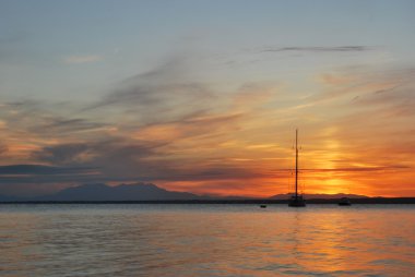 Greece.a güzel gün batımı.