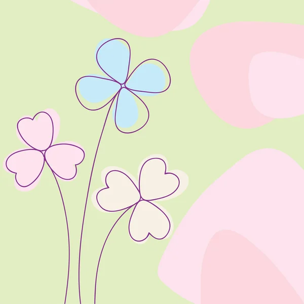 Design de cartão floral vetorial — Vetor de Stock