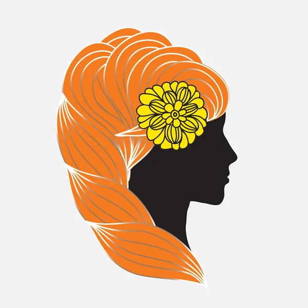 Квіткові абстрактних жінка — стоковий вектор