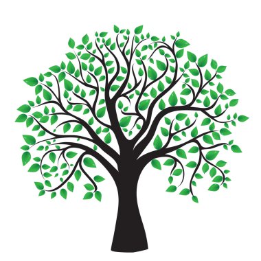 Tree isolated on a white background clipart