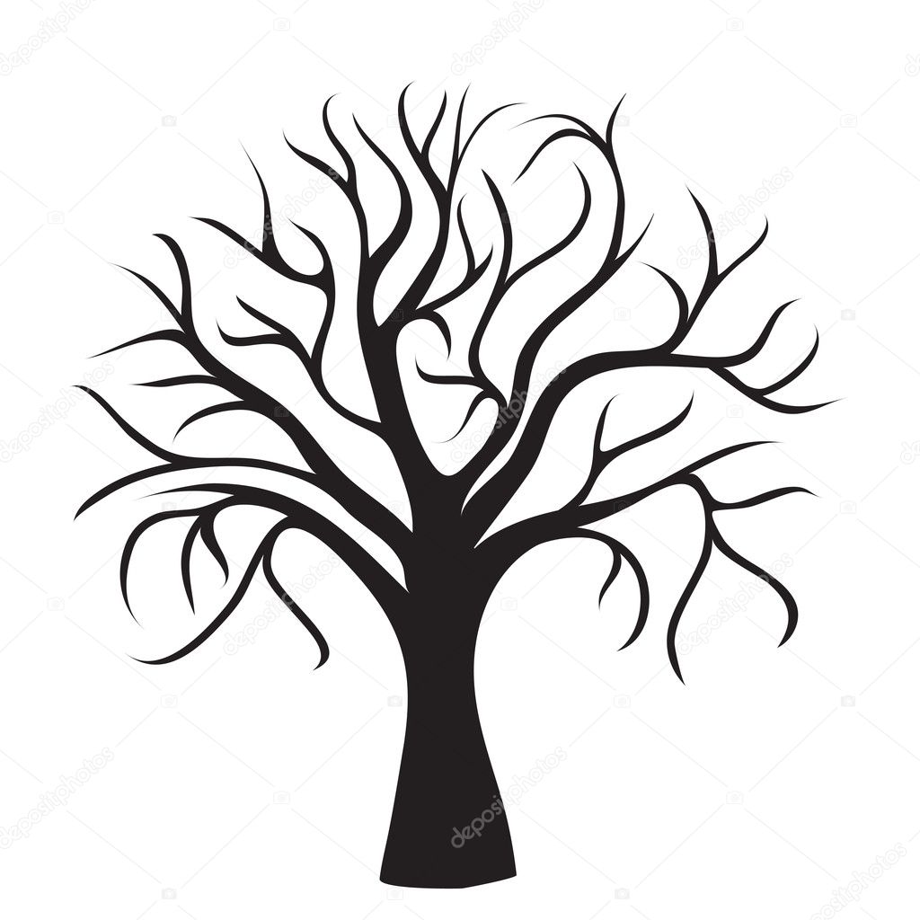 Black tree Royalty Free Vector Image - VectorStock