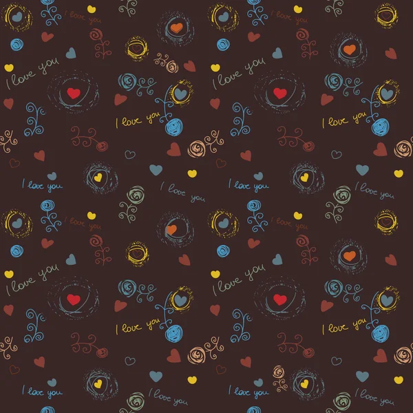 Vintage floral seamless wallpaper, pattern — Stock Vector