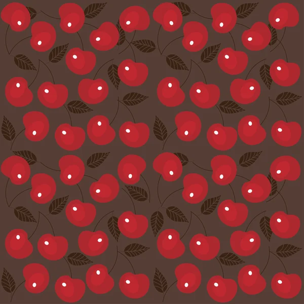 Cherry seamless background — Stock Vector