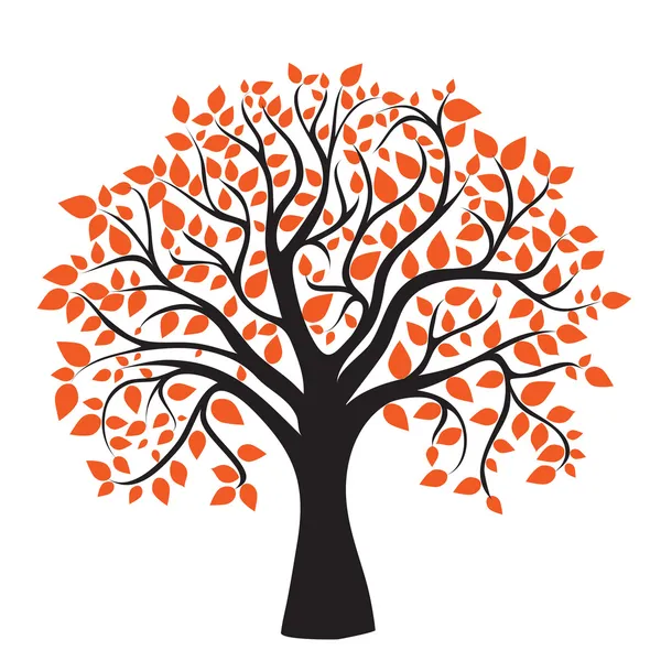 Árbol de otoño para su diseño — Vector de stock