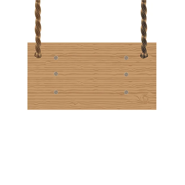 Panneau en bois isolé — Image vectorielle