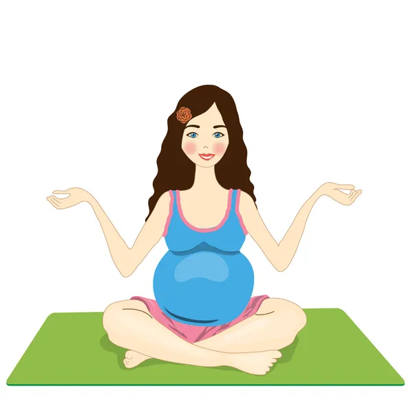 Pregnant woman yoga, Royalty-free Pregnant woman yoga Vector Images ...