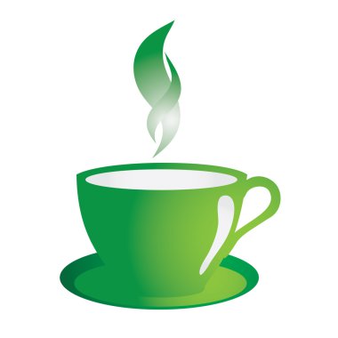 Green cup, vector clipart