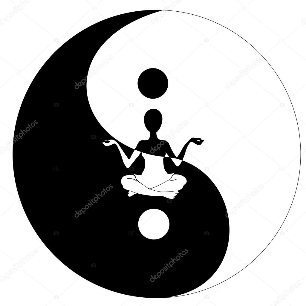 Yin yang symbol and Yoga