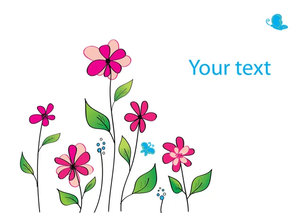 Flowers card, illustration — Stock Photo, Image