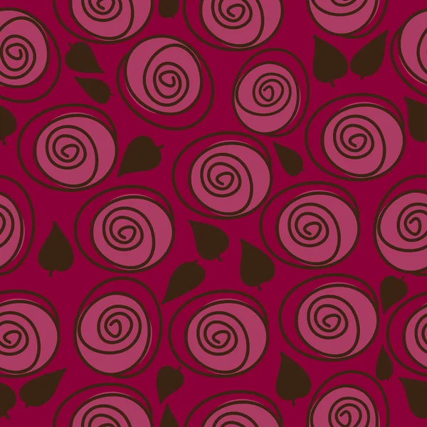 Fond floral rouge, motif sans couture — Image vectorielle