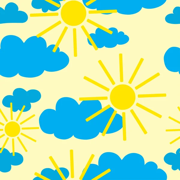 Seamless sunshine background — Stock Vector