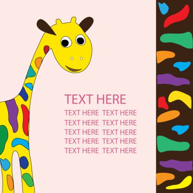 Giraffe in vector format very easy to edit clipart