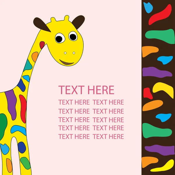 Girafa em formato vetorial muito fácil de editar —  Vetores de Stock
