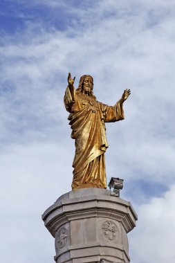 Statue of Christ. Sanctuary of Our Lady of Fatima, Fatima, Portugal clipart