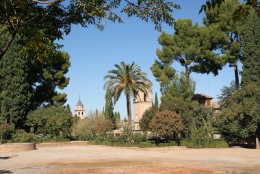 alhambra bahçeler. Granada, İspanya.