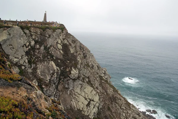 A Cabo da Roca (Szikla-fok) egy köpeny, amely a legnyugatibb mértéke ma — Stock Fotó