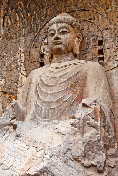 A Grande Vairocana de Longmen Grutas de Buda — Fotografia de Stock