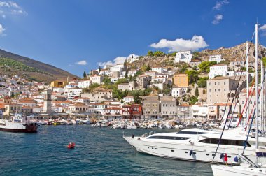 Hidra adasının Limanı. Yunanistan.