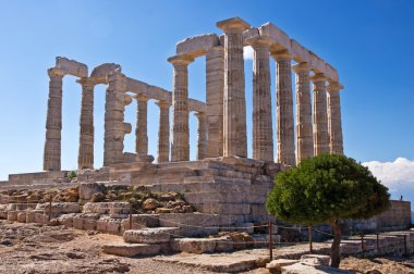 Yunanistan 'ın Cape Sounion kentindeki Poseidon Tapınağı