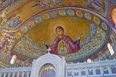 Internal interior of Saint Andrew of Patras. Patras, Greece clipart