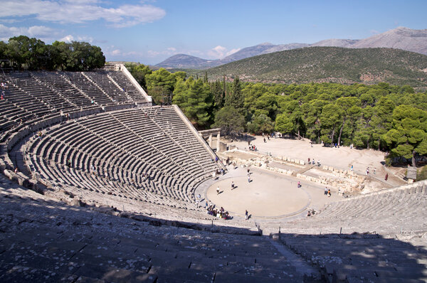 Ancient theatre in Sanctuary of Asklepios at Epidaurus, Greece