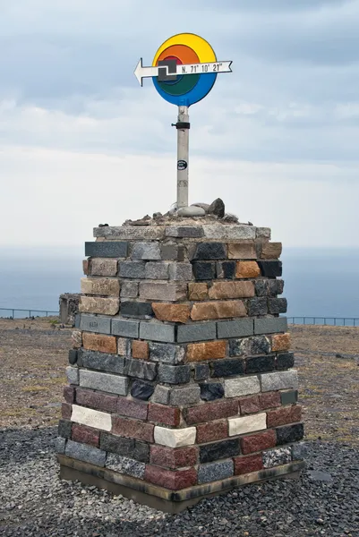stock image North Cape sign. Norway.