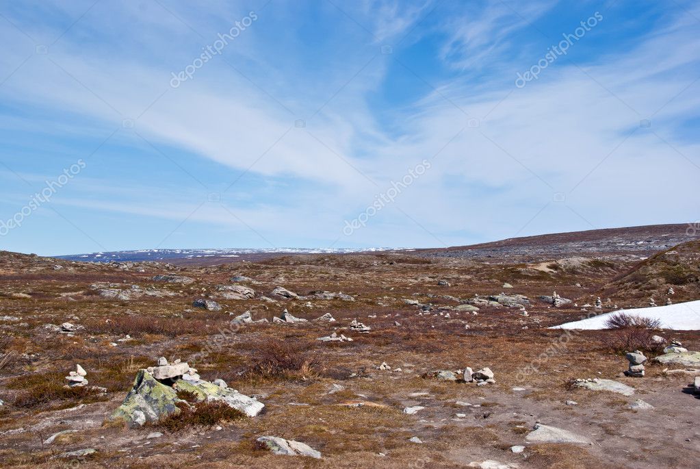 North Desert. Arctic Circle line, Norway. — Stock Photo © ivan ...