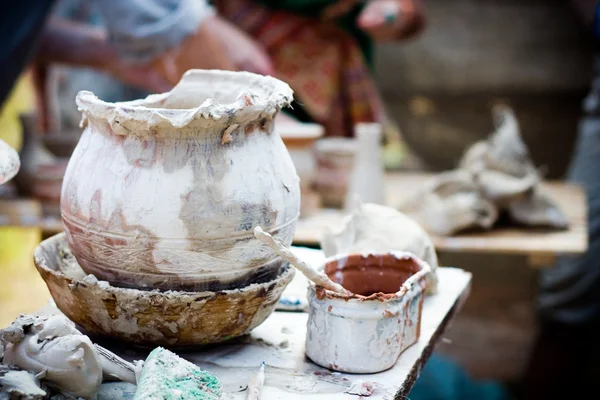Making of clay pots — Stock Photo, Image