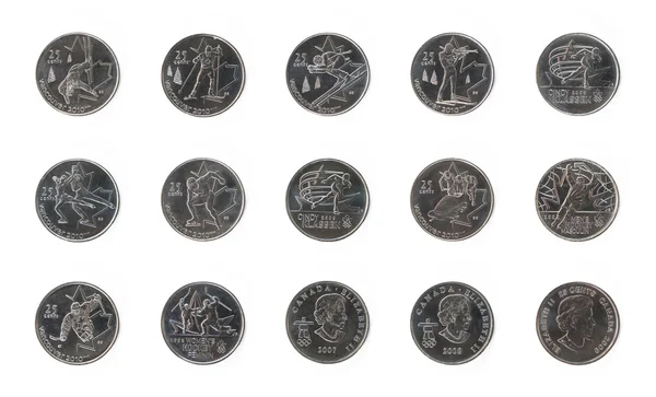 The collection of coins of Canada — Stock Photo, Image