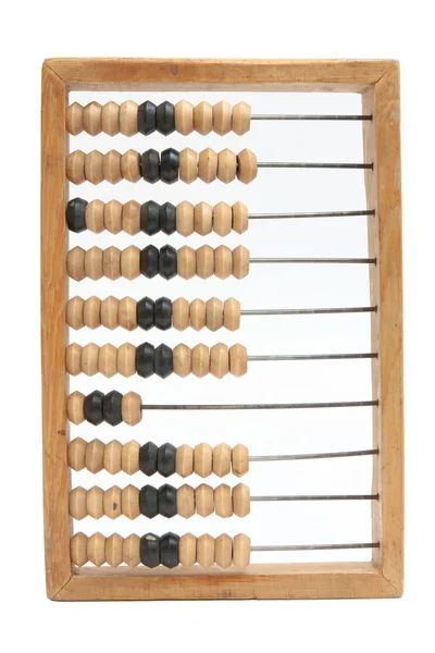 Régi fa abacus, a számított összeg — Stock Fotó