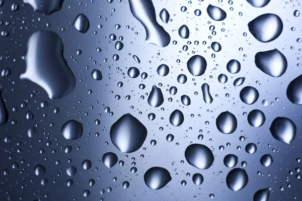 Gotas de agua en negro — Foto de Stock