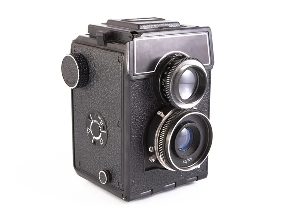 Old camera with two lenses — Stock Photo, Image