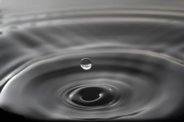 Makro-Wassertropfen auf schwarzem Hintergrund — Stockfoto