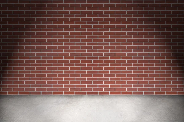 Brick wall and concrete floor — Stock Photo, Image