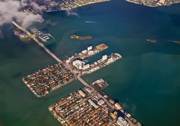 stock image Aerial view of an island city