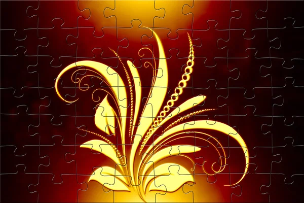 Kwiat pattern.puzzle — Zdjęcie stockowe