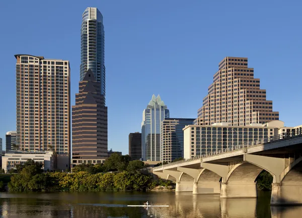 Austin Texas Skyline Rechtenvrije Stockfoto's