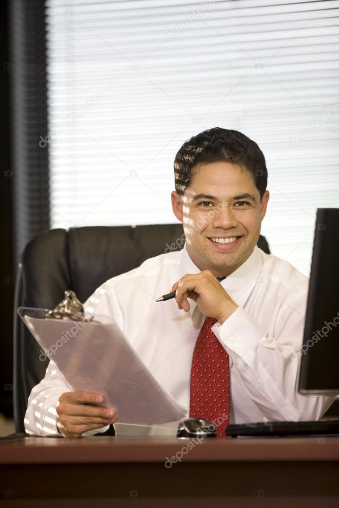 Hispanic Business Man in The Office