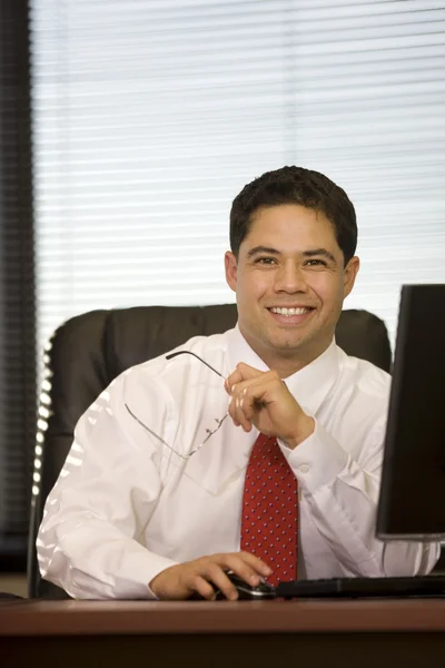 Hispanic Business Man in The Office Stock Image