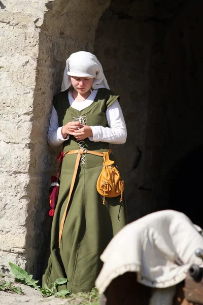 Donna medievale — Foto Stock