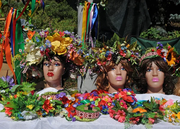 stock image Ukrainian national wreath of flowers